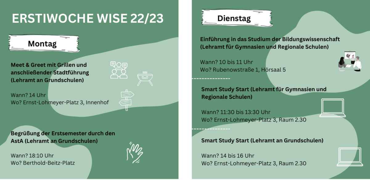 Erstiwoche Wintersemester 2022/2023 - Universität Greifswald